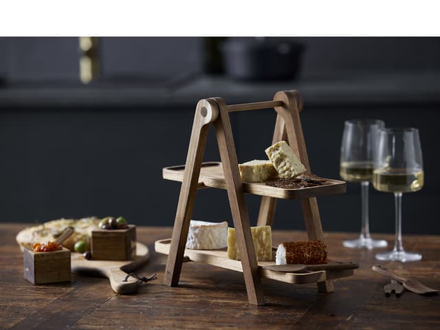 HOLM Serveringsopsats 36 x 18,4 x 30 cm Akacie