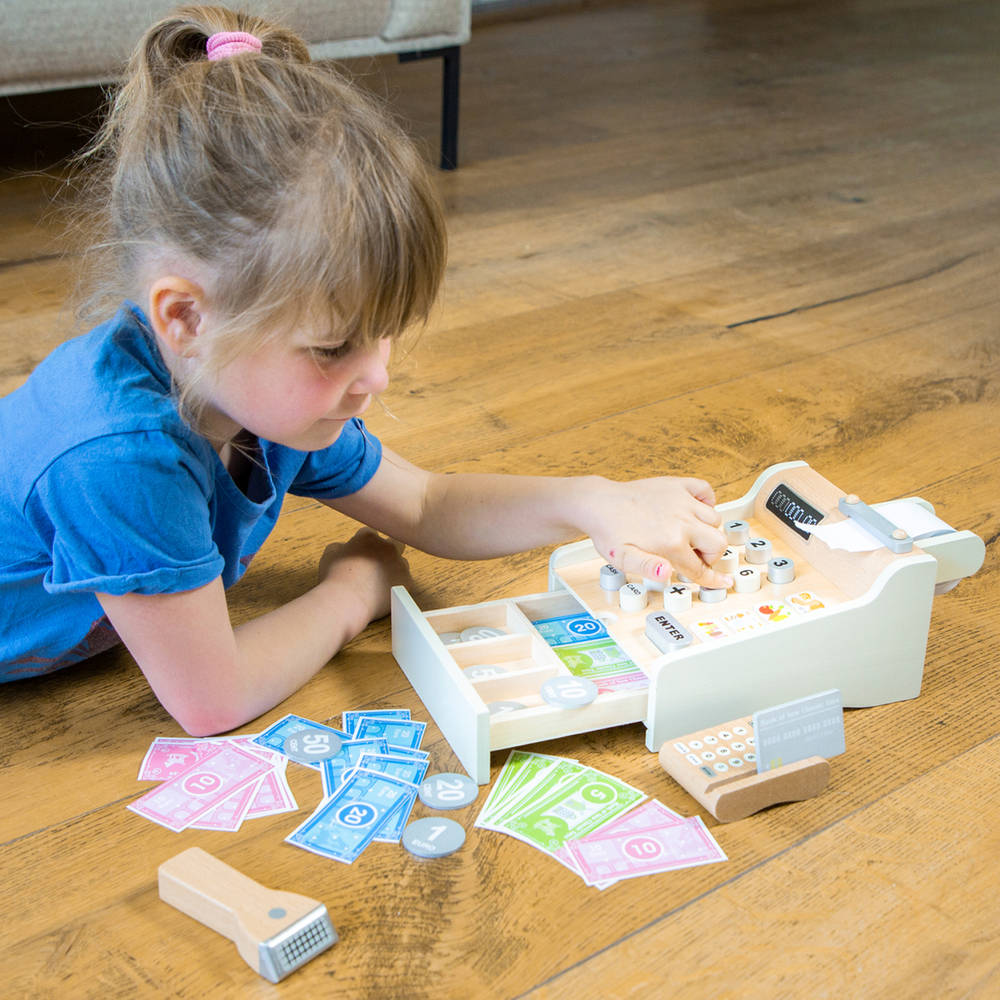 New Classic Toys houten kassa - wit
