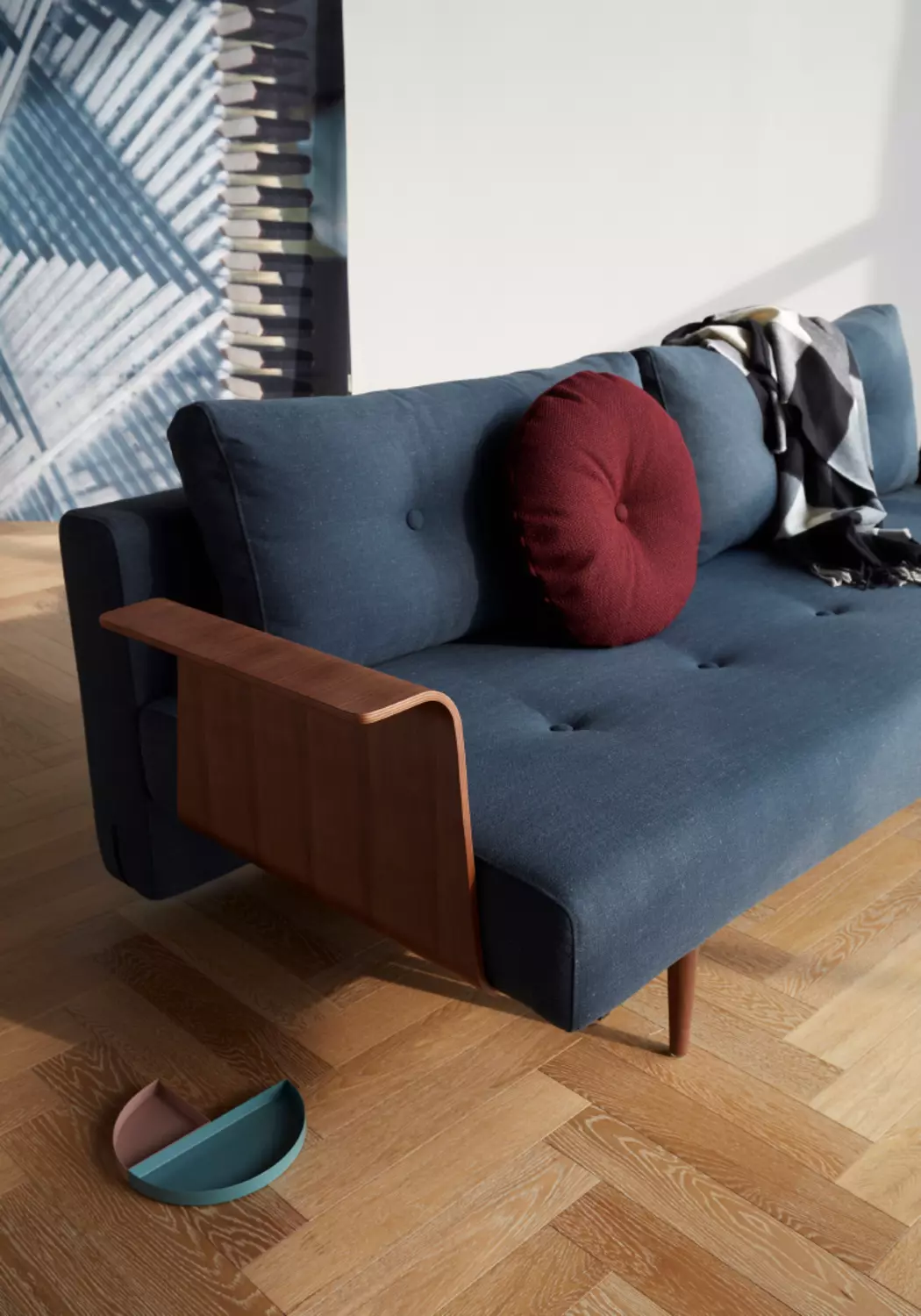 Schlafsofa mit Armlehnen Recast Plus dunkel
