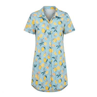 Chemise de nuit motif citron - BECQUET CRÉATION