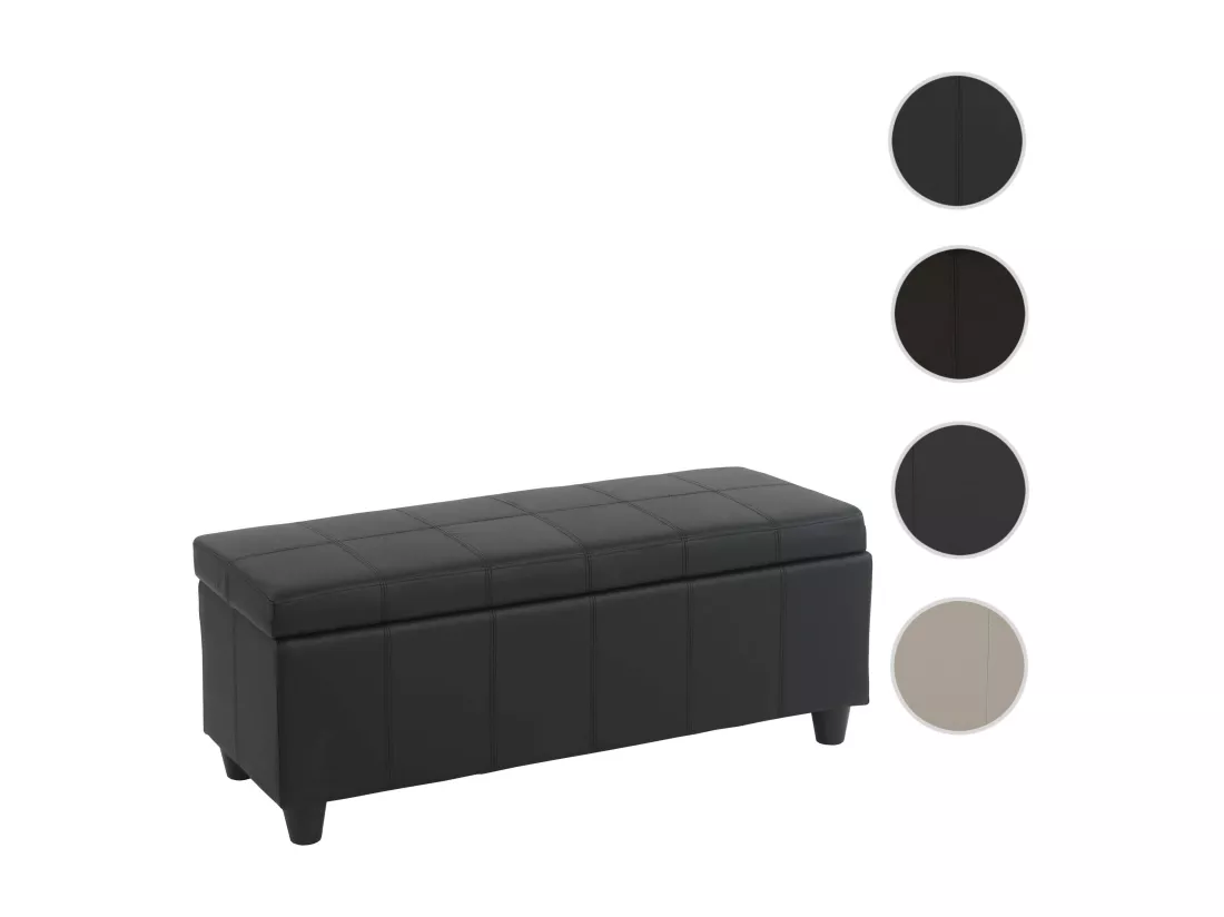 Coffre de rangement Kriens, noir mat