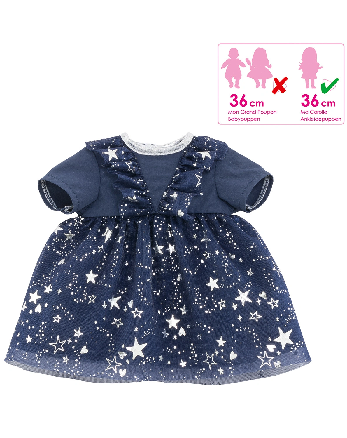 Puppenkleidung MA COROLLE - GLITZERKLEID (36cm)