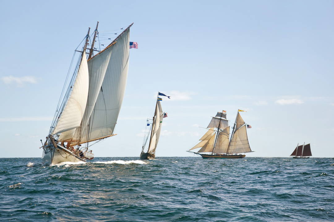Schooners Racing off Gloucester Harbor by Greg Pease - Limited Edition. Edition of: 100. Signed.
