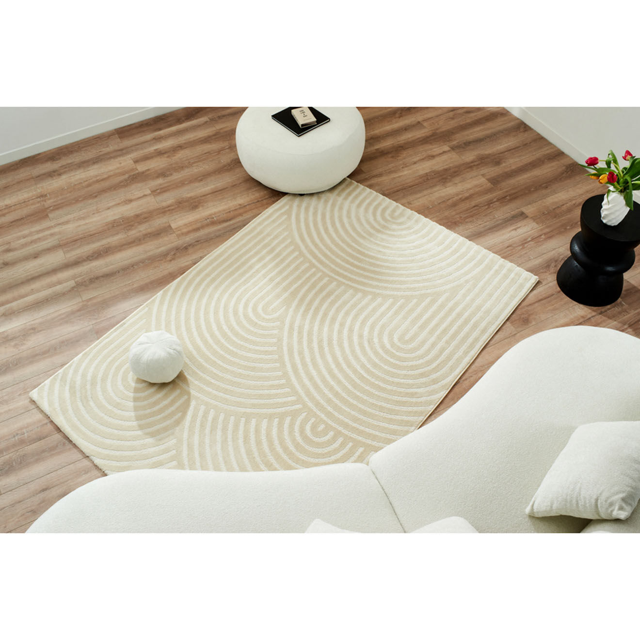 Nazar Rugs Tapis Bianca 157 crème - 160x230 cm