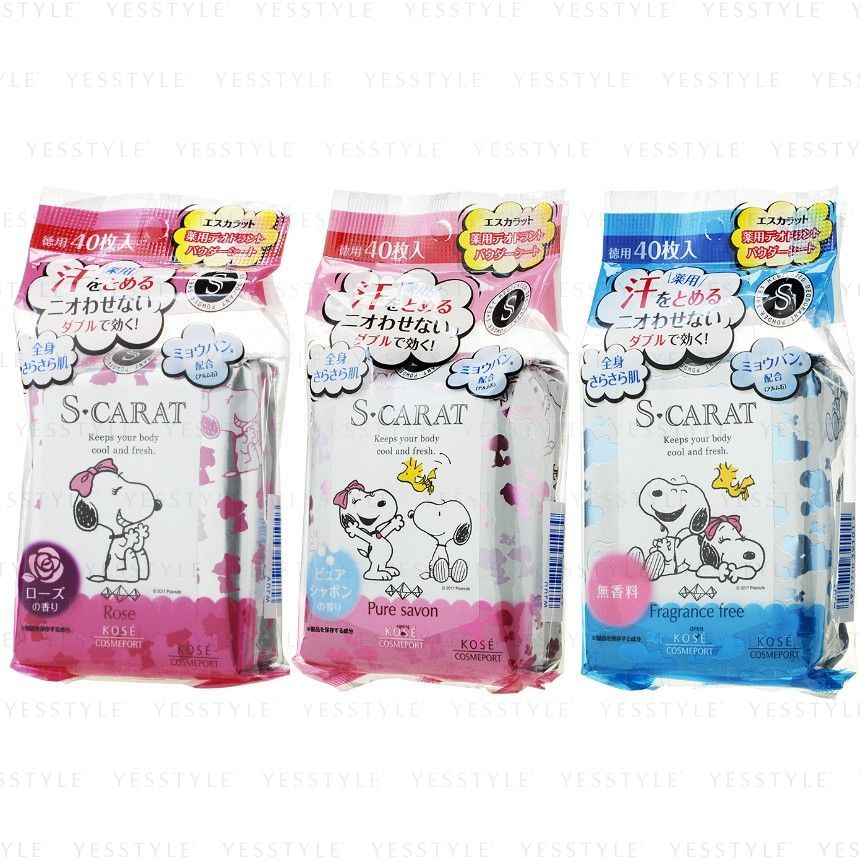 Kose - Peanuts Snoopy S Carat Deodorant Poeder Sheet