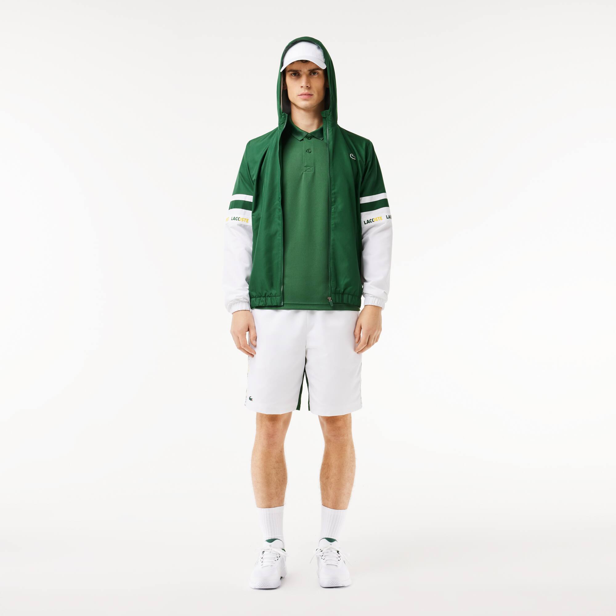 Tennis-Trainingsjacke mit Logostreifen Jacken & Mäntel - Grün - Lacoste - Herren