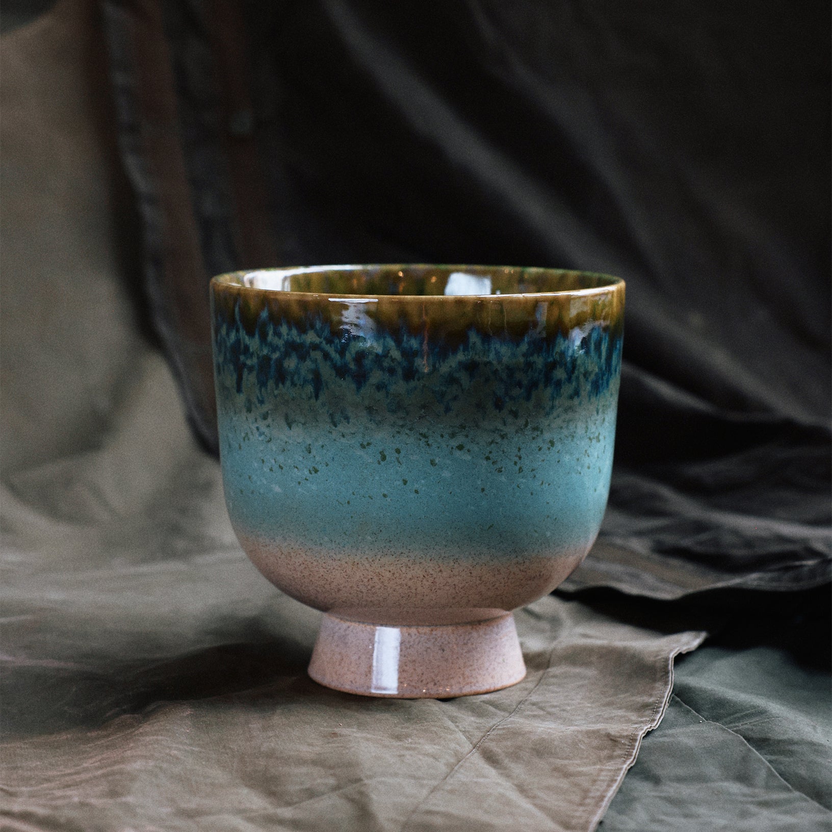HKliving 70's Retro Bloempot  - Ã 20,5 cm  - Lagoon