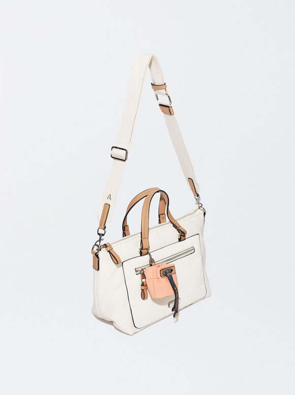 Sacola de compras personalizável com efeito de nylon - Raw