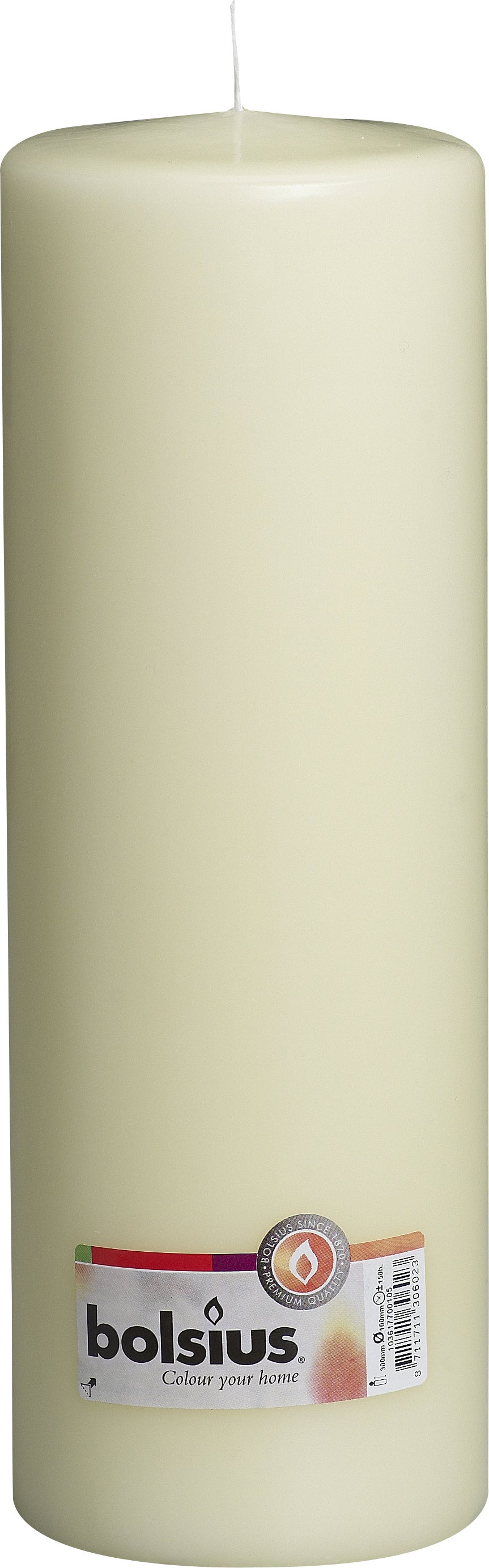 Bolsius stompkaars crème D 10 H 30 cm