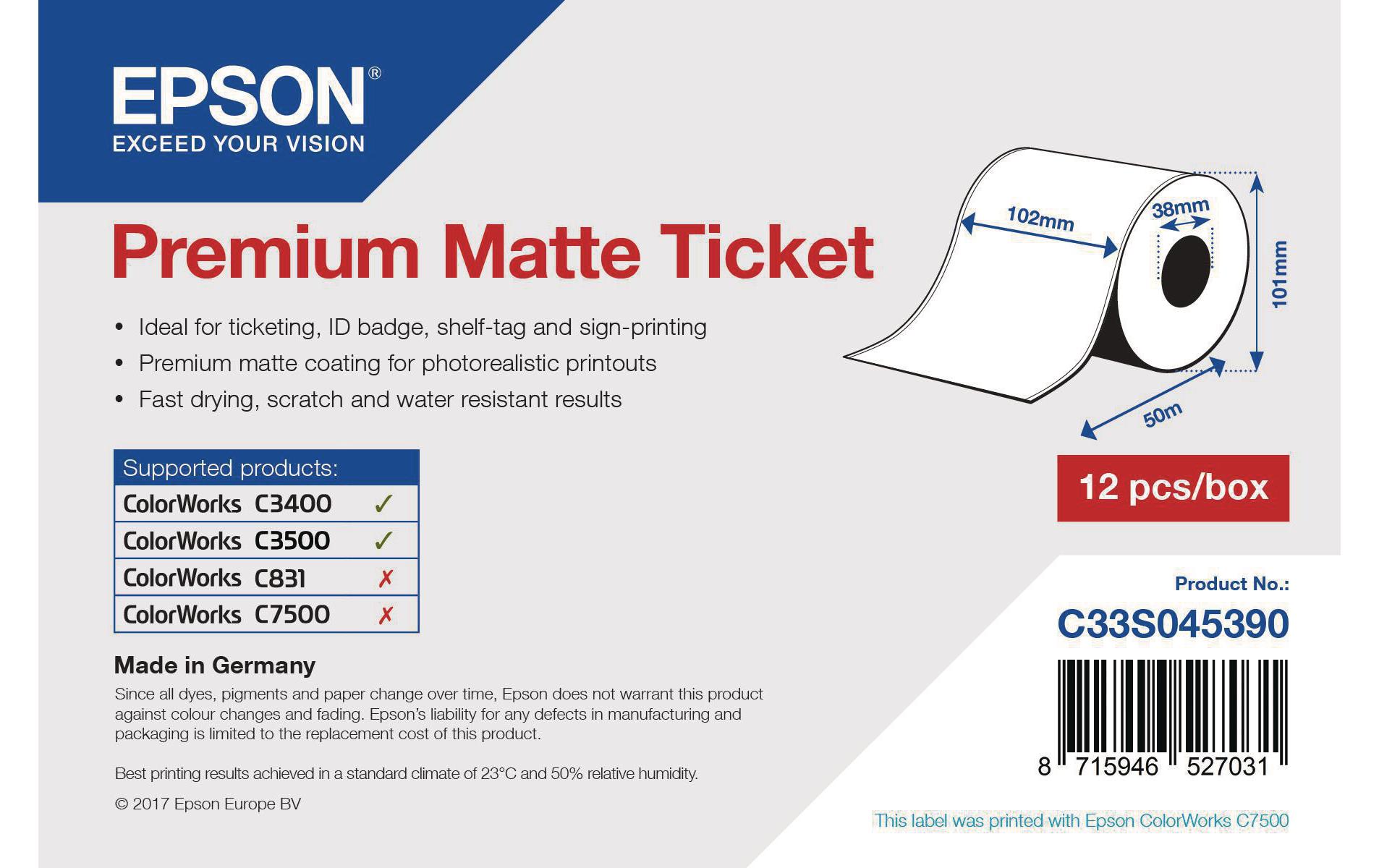 Etikettenrolle Premium 102 mm x 50 mEtiketten- Endlosrolle, 102 mm x 50 m