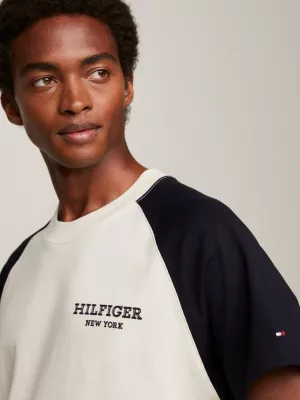 Camiseta Hilfiger Monotype com blocos de cores e modelagem Archive Fit