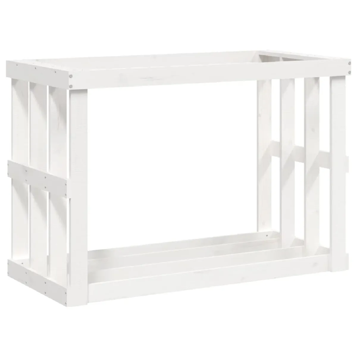 VidaXL Porte-bûches d'Extérieur Blanc
