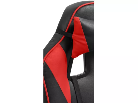Chaise de bureau - Plastique & Plastique - Noir / Rouge - Orkney