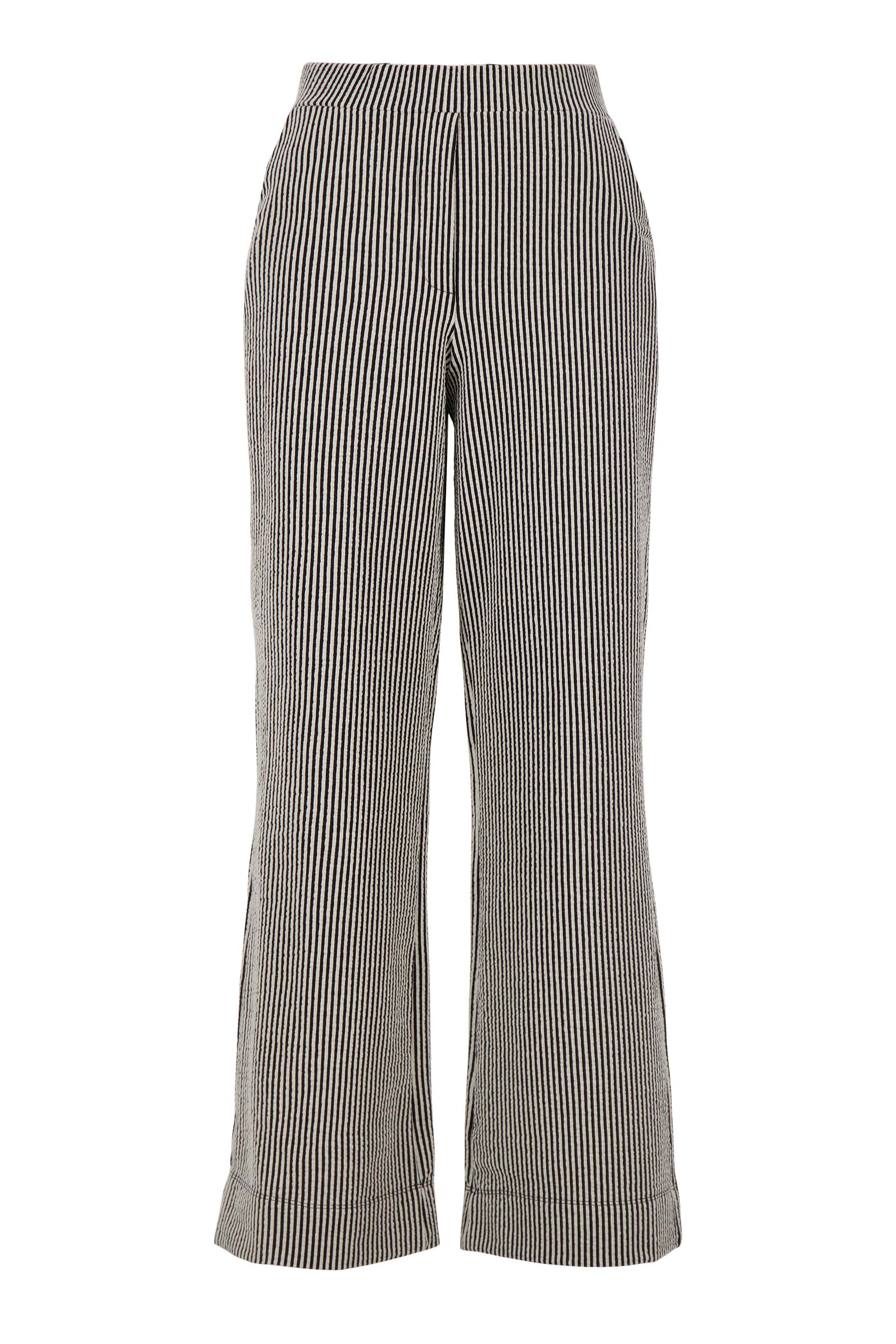 gestreepte broek met structuur