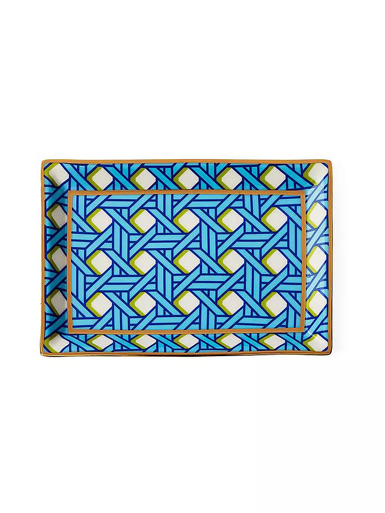 JONATHAN ADLER Schale Rechteckig 17,7x12cm Hellblau  hellblau