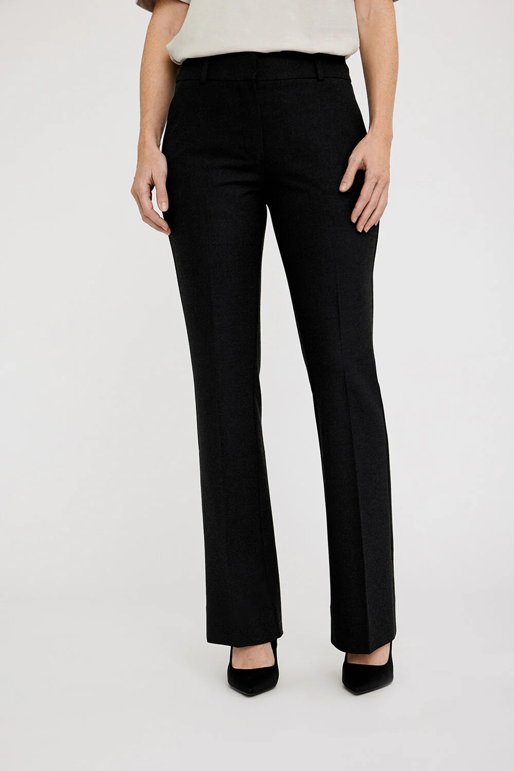 Five Units  Clara habitbukser - Dark Grey Melange