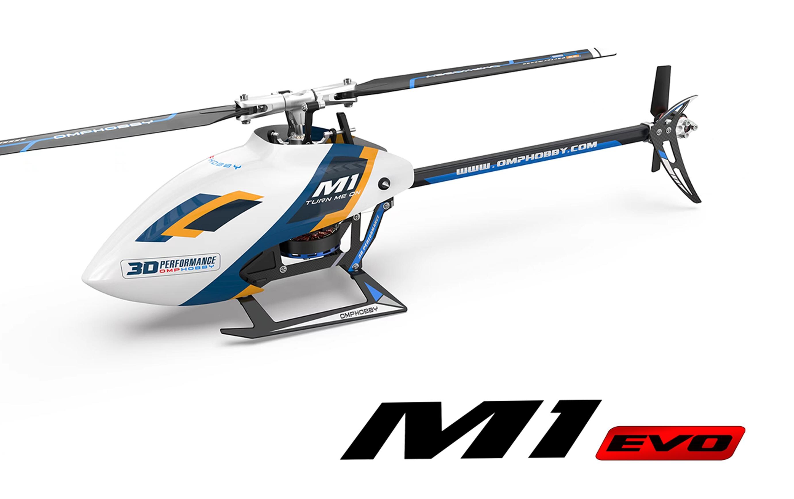 Helikopter M1 EVO Flybarless, 3D, Weiss BNF<br>OMP M1 Evo – Vollwertiger 3D Heli im Mini Format mit nur 290 mm Rotordurchmesser