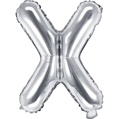 Folieballon 33 cm - X-bogstav - flere varianter - assorteret