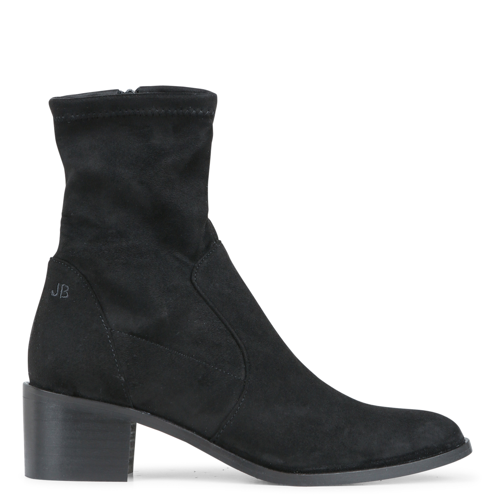 LOU - Bottines effet cuir velours | Noir