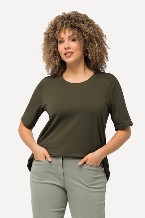 T-Shirt, A-Linie, Rundhalsausschnitt, Halbarm