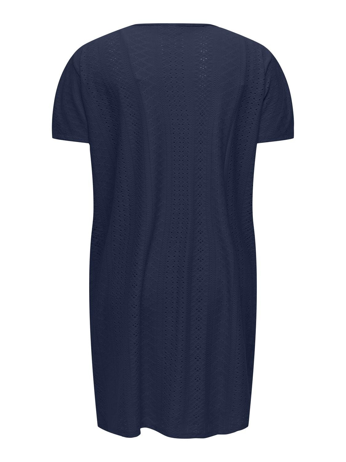 ONLY CARMAKOMA Midikleid »CARZABBI LIFE SS V-NECK BLK DRESS JRS« Sommerkleid