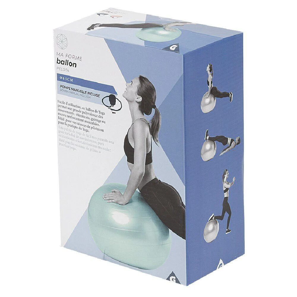 Ballon de yoga et pompe manuelle incluse