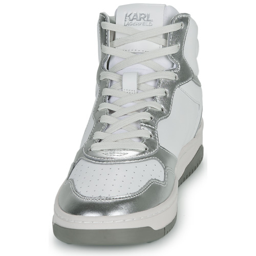 Karl Lagerfeld - KREW KC Kollar Mid Boot Blanco / Plata
