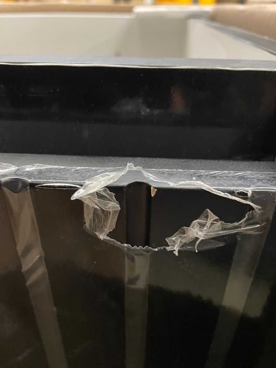 SCHADEMODEL: Fontana Versus onderkast 80cm met 1 softclose lade en ribbelfront zwart mat