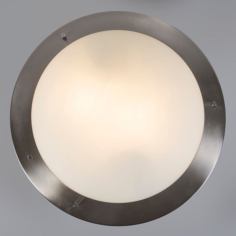 Moderne plafonnière staal 41 cm IP44 - Yuma