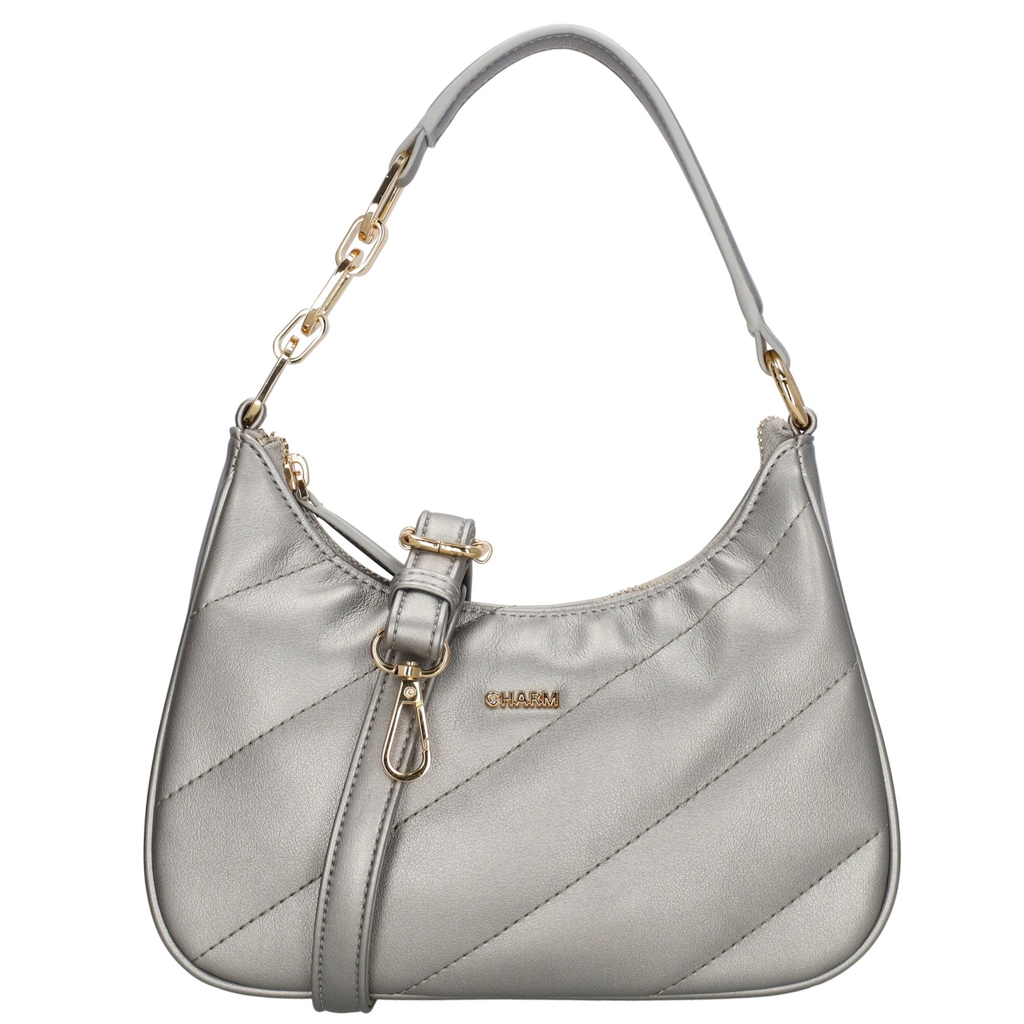 Charm London Via Dante Hand/ Schoudertas Donkerzilver