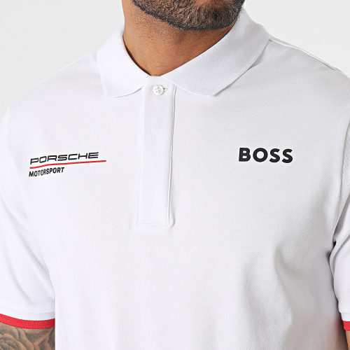Polo Manches Courtes Porsche 701224878 Blanc