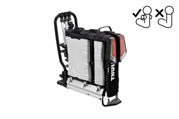 Thule EasyFold XT F, Cykelholder, Tilkoblingsanordning til bag på bilen, Aluminium, Aluminium