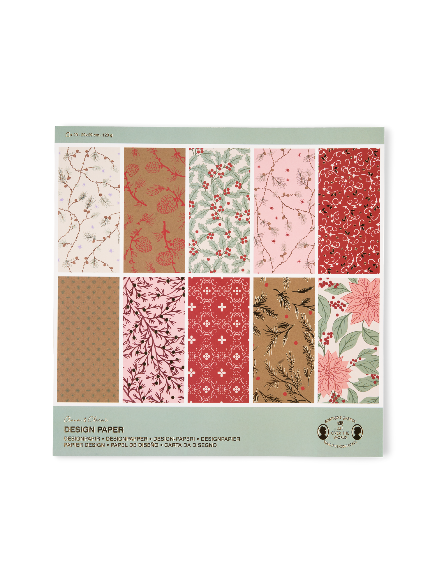 Designpapir 29 x 29 | Papir. 29 x 29 cm. 120 gsm. 20 ark. | Multi