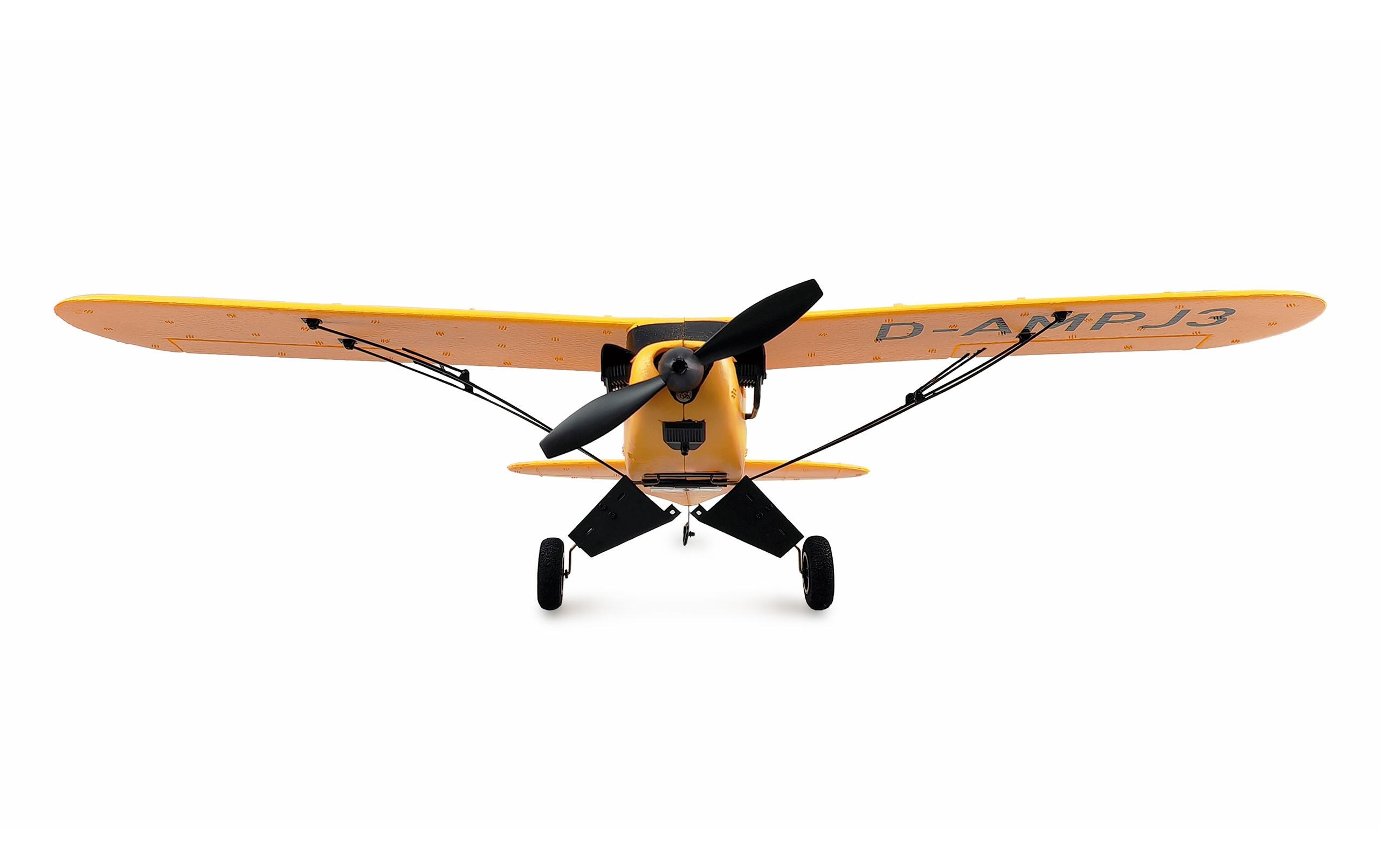 Motorflugzeug Piper J-3 Cub 505 mm, Gelb Gyro, RTFKompaktes Piper J3 Cub 3-Kanal Einsteiger Modell