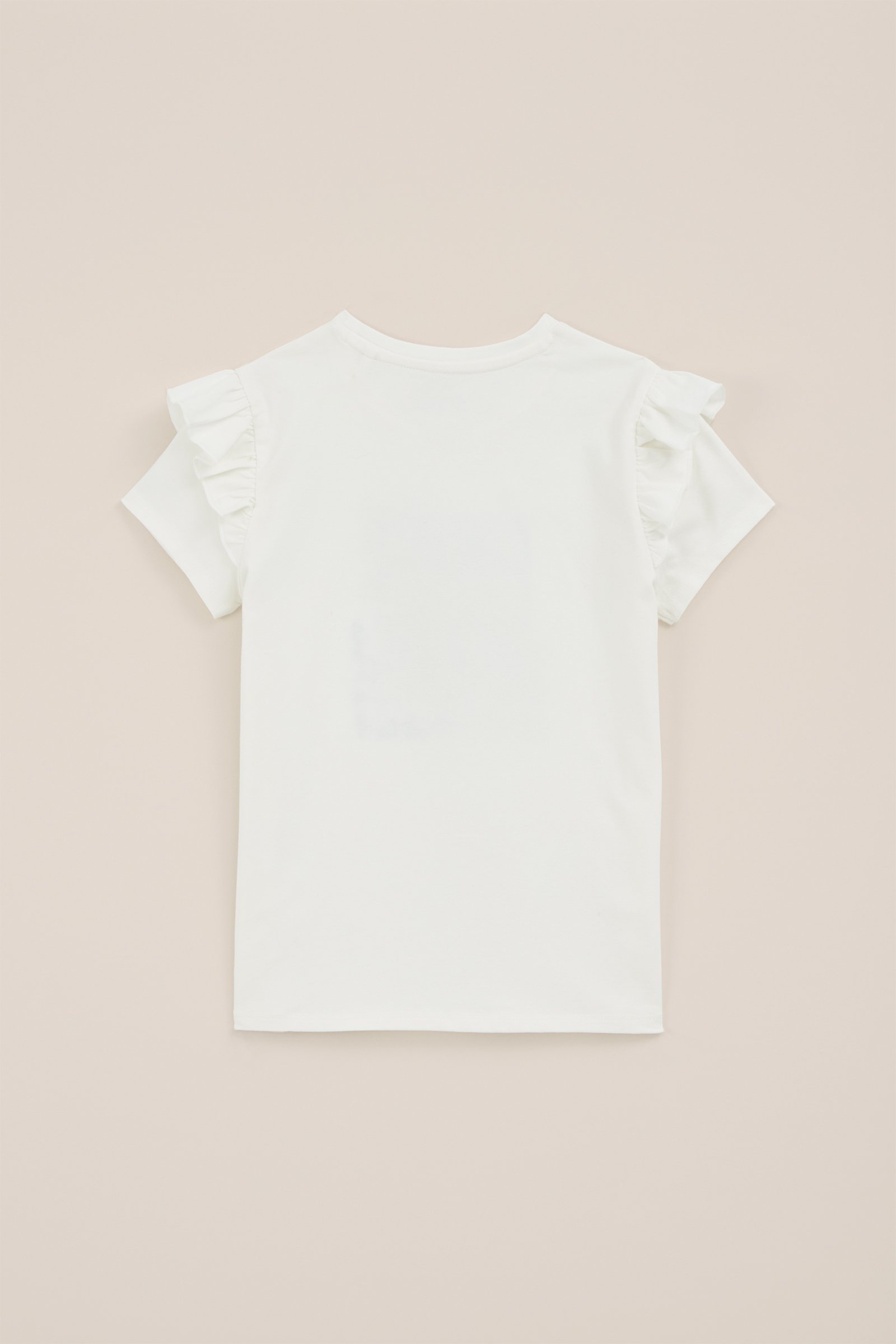 Meisjes T-shirt met opdruk WE Fashion Wit