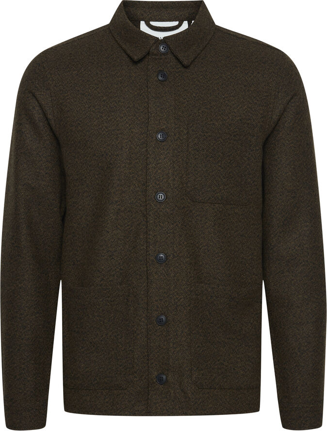 Casual Friday CFJEUX mélange shacket Potting soil melange
