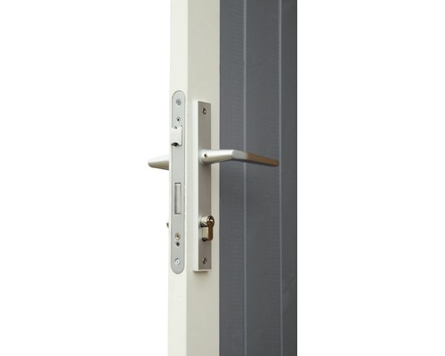 Tuinhuis Konsta Studio Set 2 met vloer en aangebouwde kast 328 x 240 cm lichtgrijs
