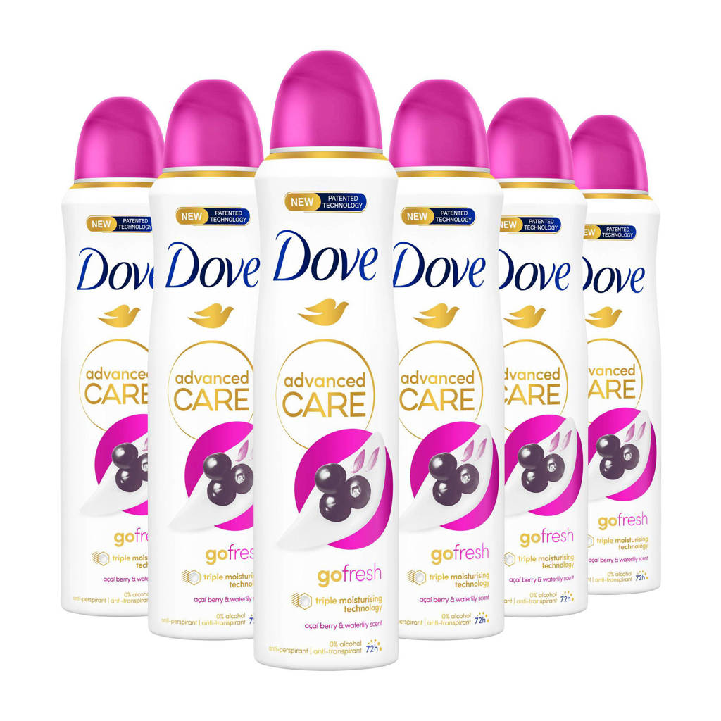 Ruikt lekkerAçai Berry & Waterlily anti-transpirant deodorant spray - 6 x 150 ml