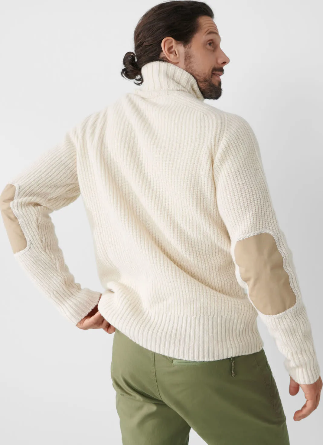 Fjällräven Men's Övik Roller Neck Sweater Chalk White