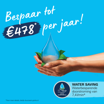 Grohe Douchesysteem Vitalio Comfort 250 met thermostaatkraan, Max. 8,0L/M Bij 3 Bar - Chroom - hartafstand kraan 15 cm