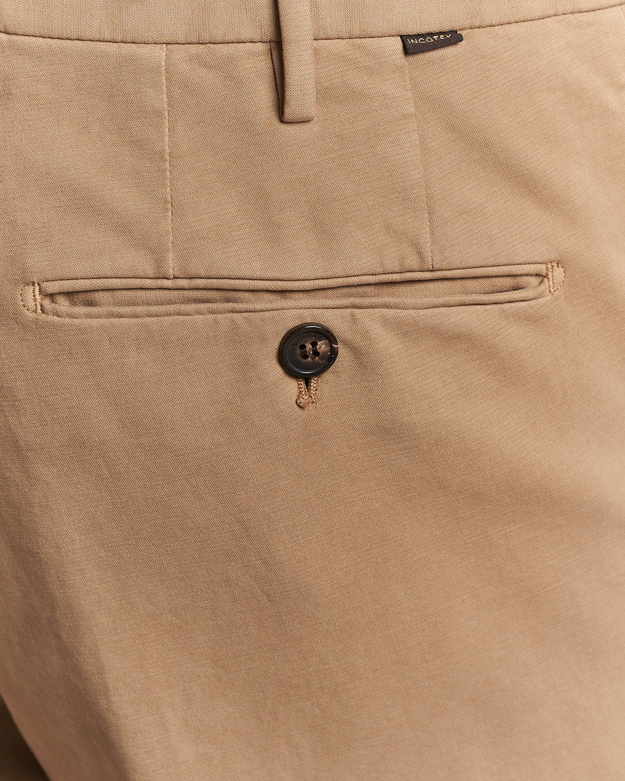 Incotex Regular Fit Cotton Stretch Chinos Beige