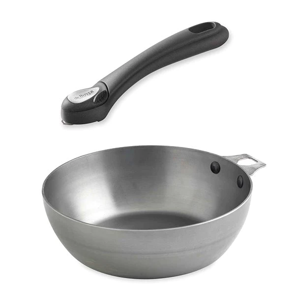 Lot sauteuse paysanne Mineral B 24 cm et manche amovible noir De Buyer