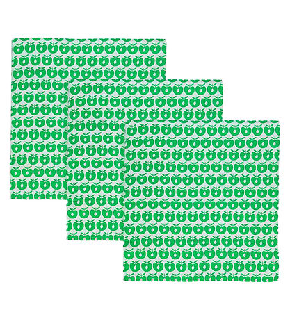Småfolk Spucktücher - 3er-Pack - 79x79 - Apple Green