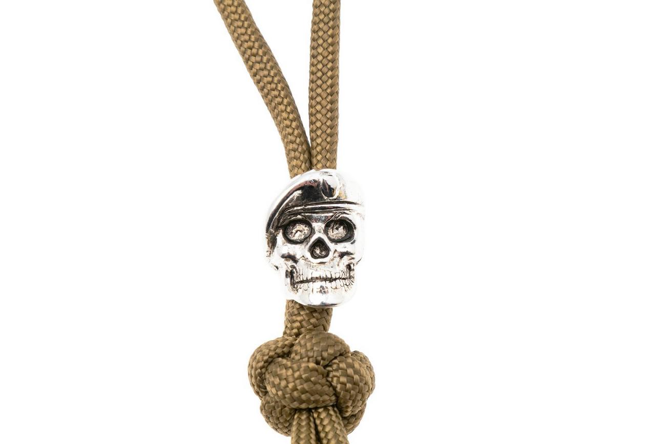 Spartan Blades Beret Skull Bead Coyote Paracord