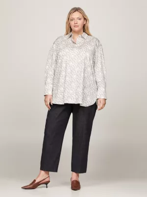 Camisa Curve TH Monogram Oversized Fit