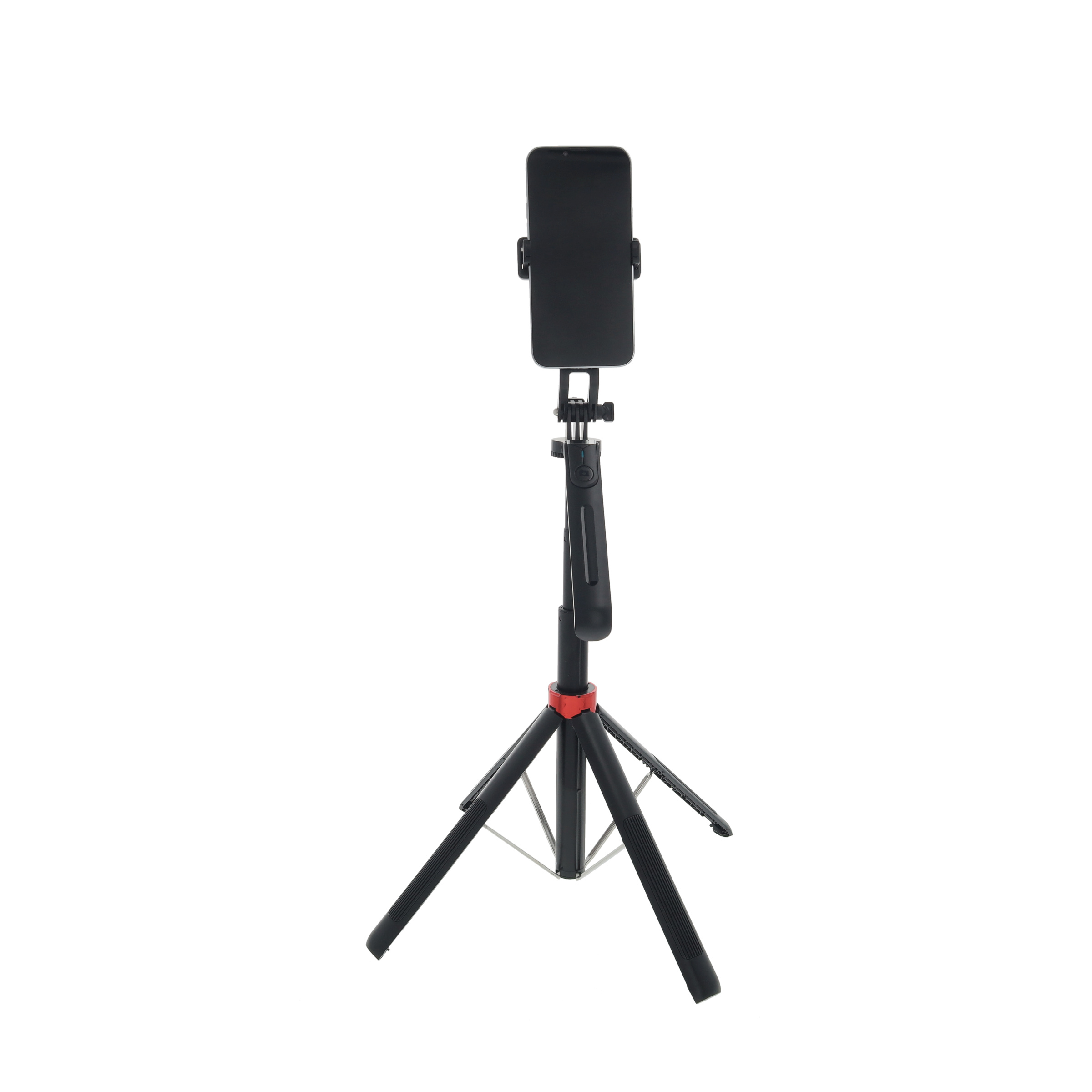 (180cm) Universal Bluetooth 5.2 Selfie Stick Tripod Vierbein Stativ Halterung mit Dual LED Licht / Fernauslöser für Smartphone - Schwarz
