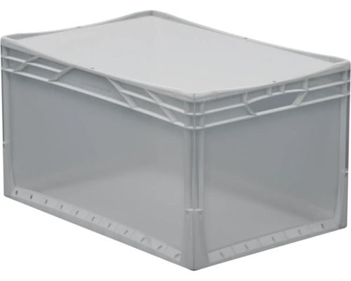 Stapelbare Eurobox 62 l 600x320x400 mm transparant met deksel
