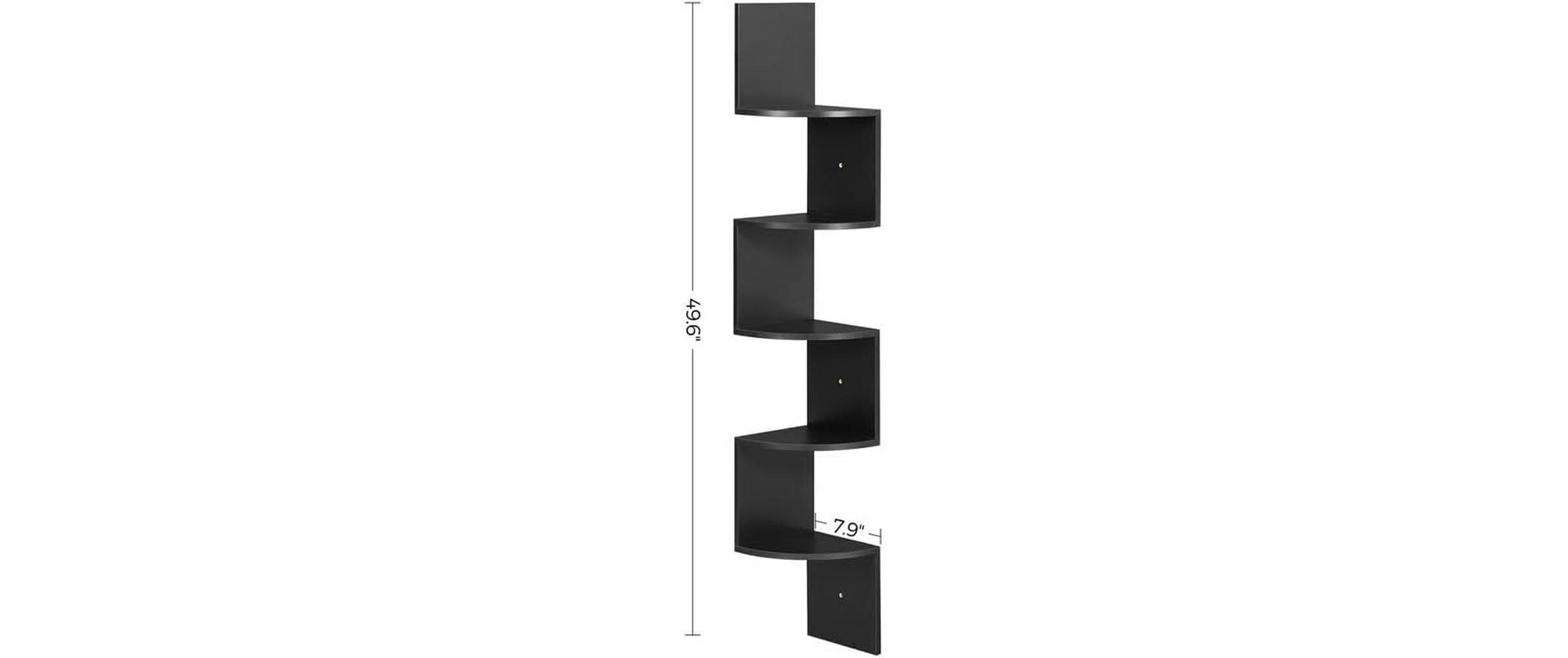 Bücherregal 20 x 20 x 126 cm, SchwarzRegal für Bücher