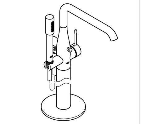 GROHE ESSENCE vrijstaande badmengkraan, warm sunset, geborstelde afwerking 23491DL1