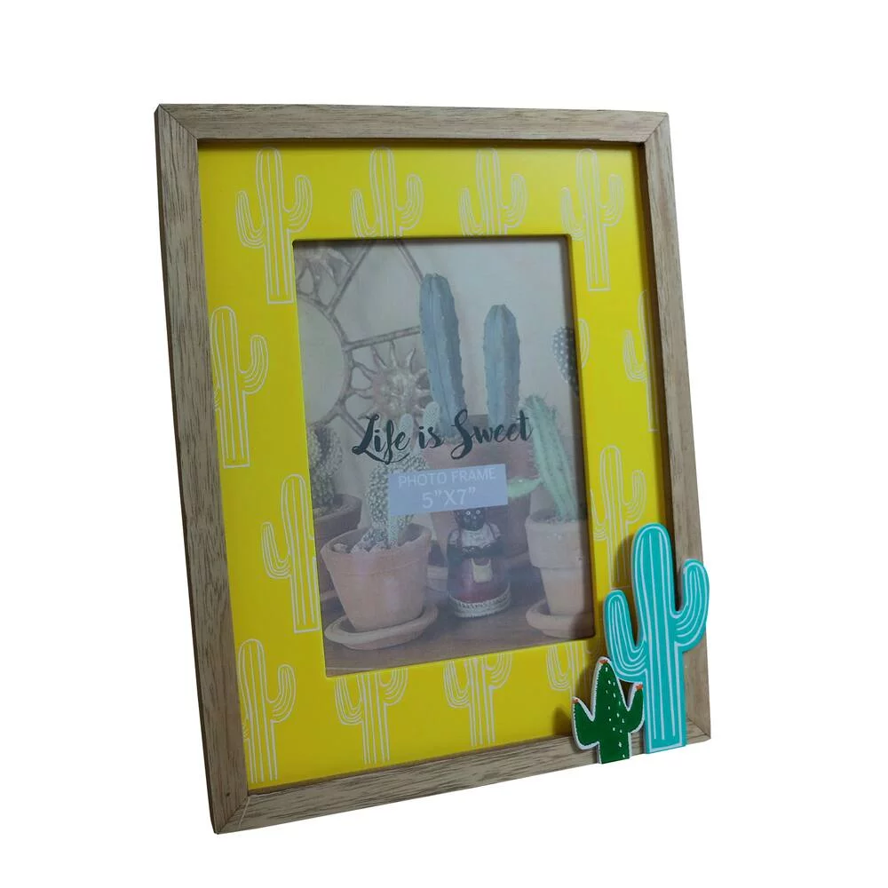 CADRE PHOTO EN BOIS CACTUS